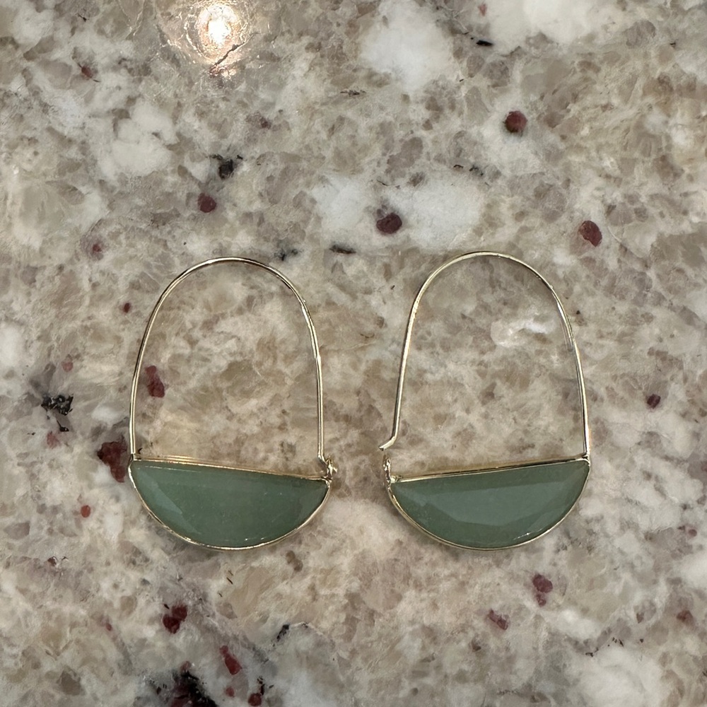 Anthropology Gold and Blue/Green Earrings